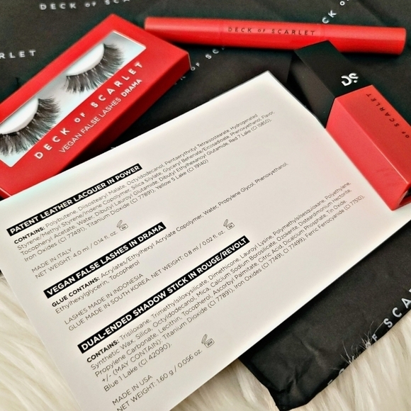 Deck of Scarlet Rouge Rebel Anniversary Kit – Vegan Lashes, Lip, Shadow – NWT - Picture 10 of 15